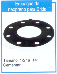 Empaque de Neopreno para Brida